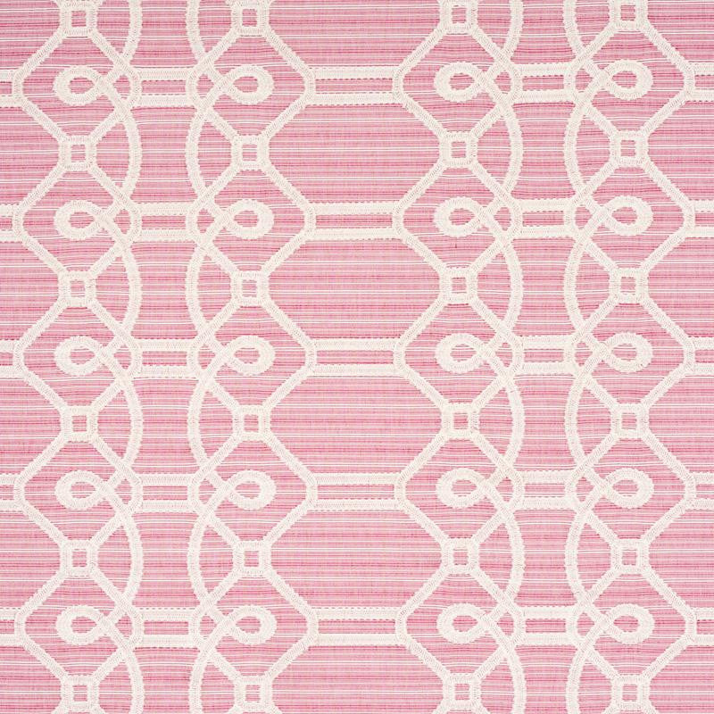Ziz Embroidery Pink 71935 by Schumacher Fabric Happy Together 17.5" - Fabric Carolina -