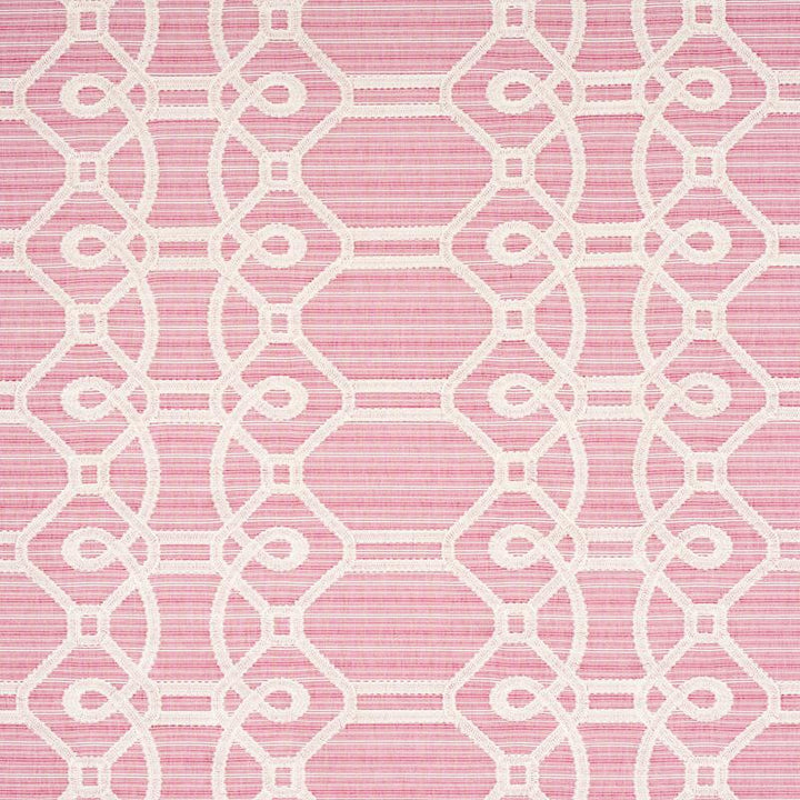 Ziz Embroidery Pink 71935 by Schumacher Fabric Happy Together 17.5" - Fabric Carolina -