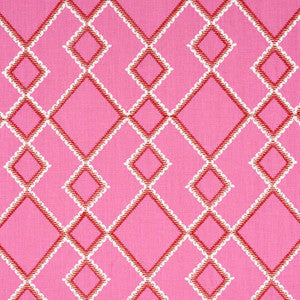 Branson Embroidery Pink 75890 by Schumacher Fabric