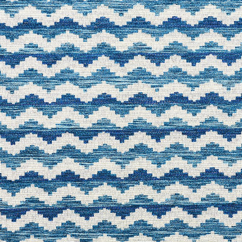 Roebuck Performance Blue 77541 by Schumacher Designer Fabric New Traditional 2.25" - Swanky Fabrics -