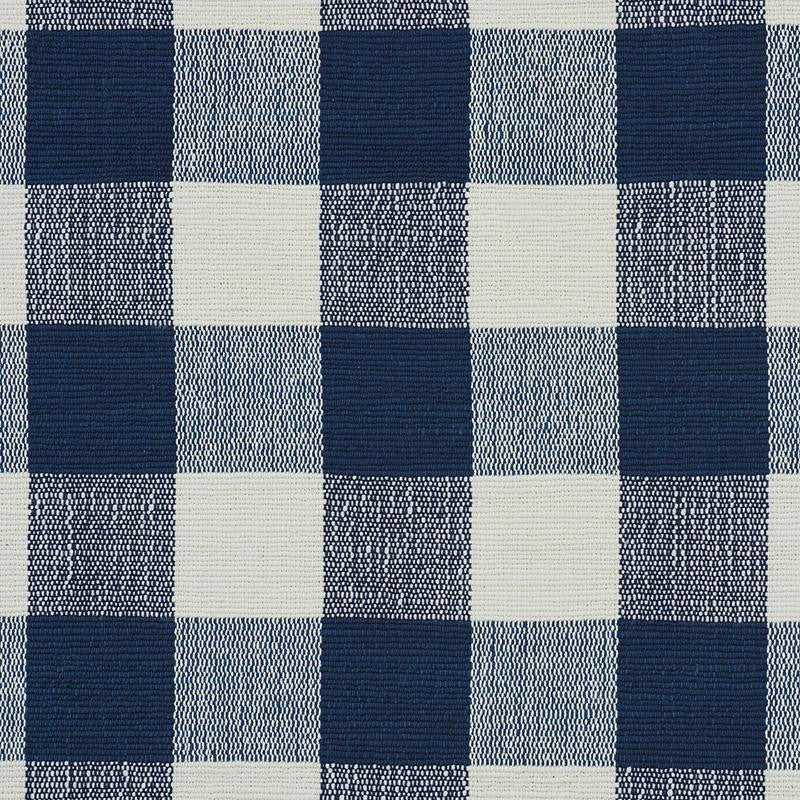 Barnes Performance Check Blue 77550 by Schumacher Designer Fabric New Traditional Ii 6.25" - Swanky Fabrics -