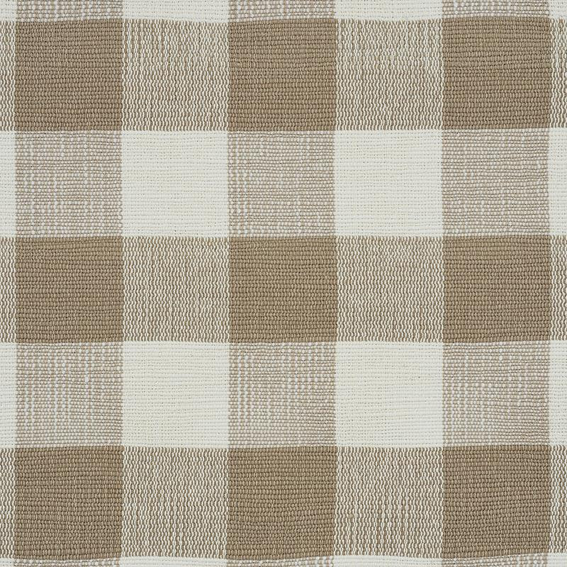 Barnes Performance Check Natural 77551 by Schumacher Fabric New Traditional 6.25" - Fabric Carolina -
