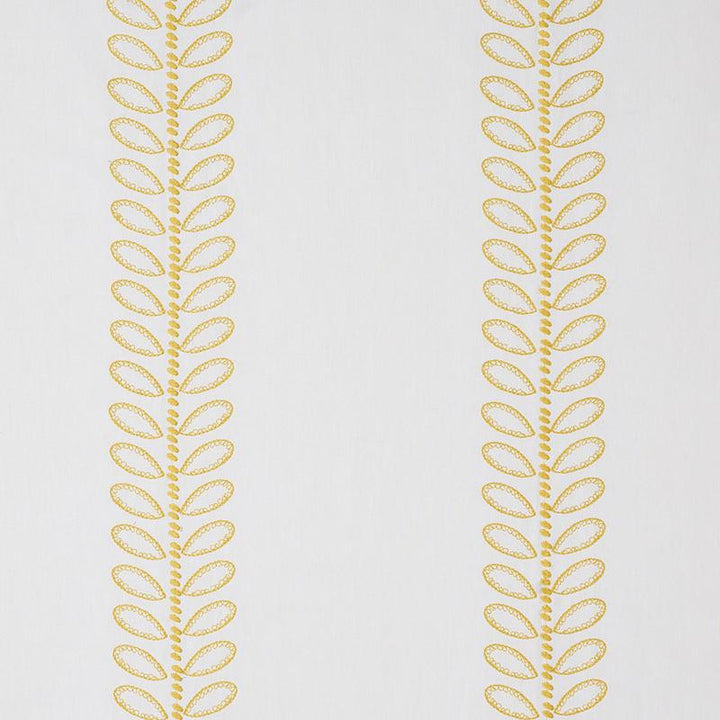 Camile Embroidery Yellow 78740 by Schumacher Fabric New Traditional 13.25" - Fabric Carolina -