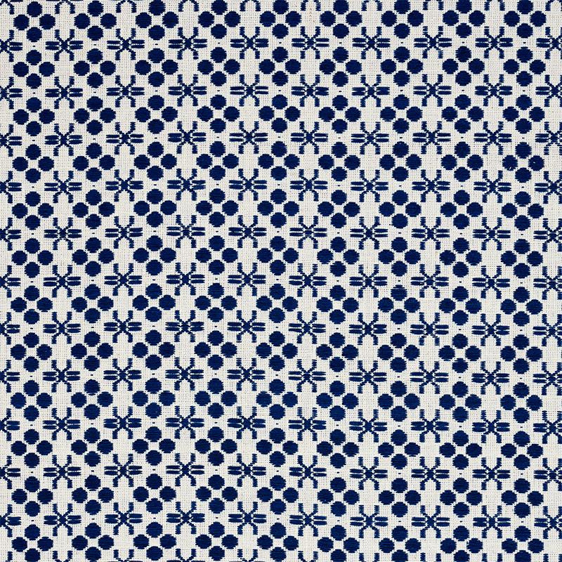 Lempa Hand Woven Indigo 78880 by Schumacher Designer Fabric A Rum Fellow 1.5" - Swanky Fabrics -