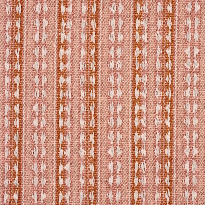 Tarnby Stripe Coral 79082 by Schumacher Designer Fabric Scandinavian Modern 3.75" - Swanky Fabrics -