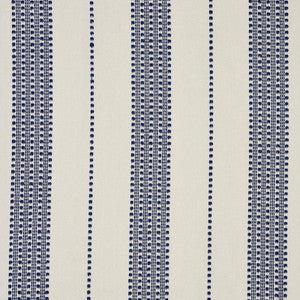 Lubeck Stripe Navy 79090 by Schumacher Fabric