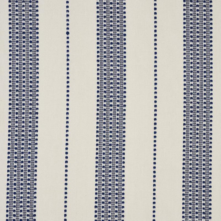 Lubeck Stripe Navy 79090 by Schumacher Designer Fabric Scandinavian Modern - Swanky Fabrics -