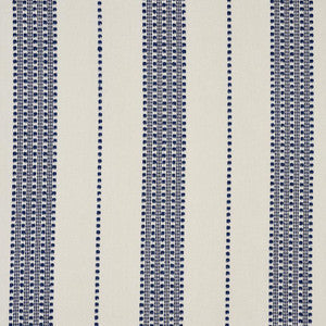 Lubeck Stripe Navy 79090 by Schumacher Fabric