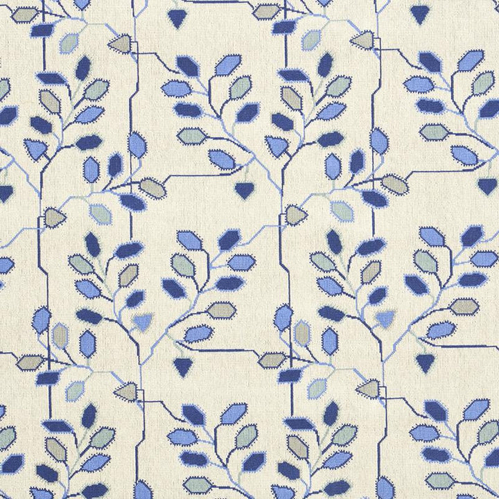 Tumble Weed Pingl Delft Blue 79510 by Schumacher Fabric Neisha Crosland 13.38" - Fabric Carolina -