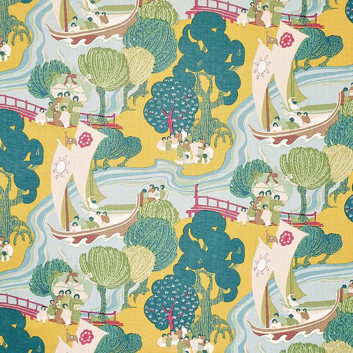 Pearl River Yellow 173066 by Schumacher Fabric Schumacher Classics 26.25" - Fabric Carolina -
