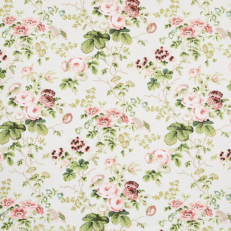 Salisbury Chintz Blush 178155 by Schumacher Fabric Perennial Favorites 18.0" - Fabric Carolina -