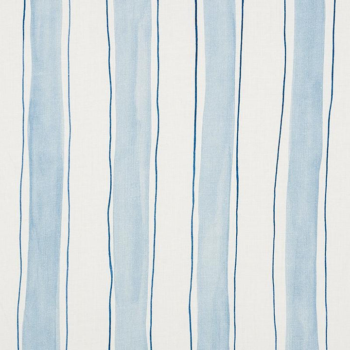 Tracing Stripes Sky 179700 by Schumacher Fabric Porter Teleo 48.5" - Fabric Carolina -