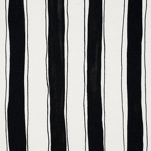 Tracing Stripes Black 179702 by Schumacher Fabric