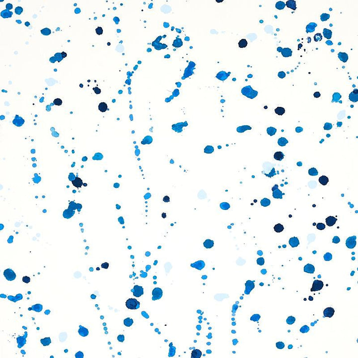 Ink Splash Blue 179711 by Schumacher Designer Fabric Porter Teleo 54.0" - Swanky Fabrics -