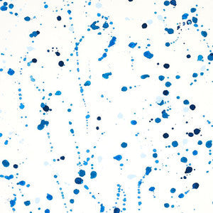 Ink Splash Blue 179711 by Schumacher Fabric