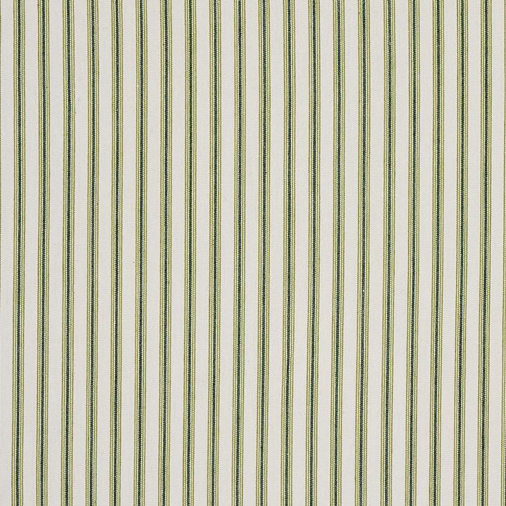 Wellfleet Ticking Stripe Green 60075 by Schumacher Designer Fabric New Traditional - Swanky Fabrics -