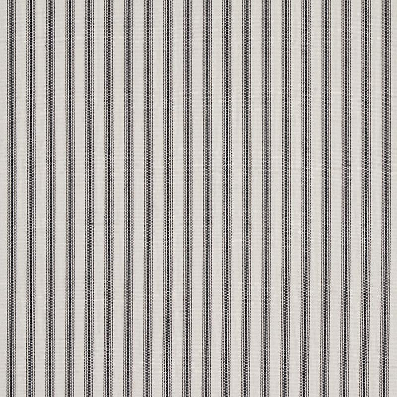 Wellfleet Ticking Stripe Black 60077 by Schumacher Fabric New Traditional - Fabric Carolina -