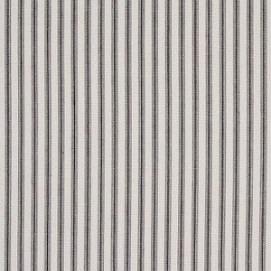 Wellfleet Ticking Stripe Black 60077 by Schumacher Fabric