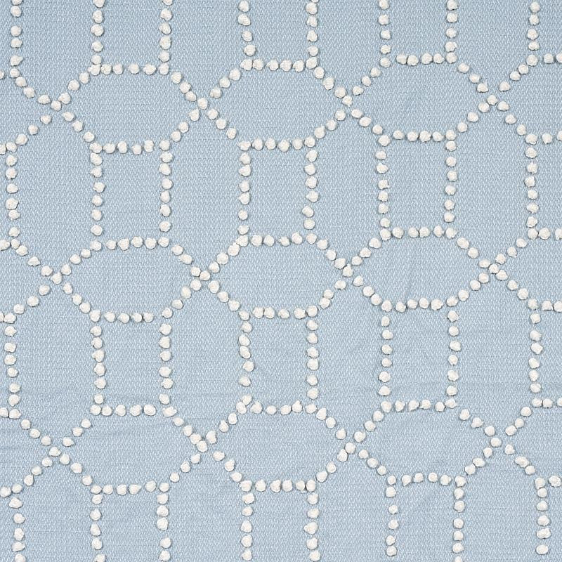 Vento Embroidery Sky 73282 by Schumacher Fabric Natura 6.6" - Fabric Carolina -