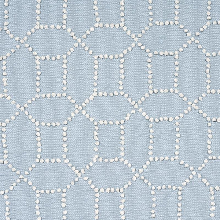 Vento Embroidery Sky 73282 by Schumacher Fabric Natura 6.6" - Fabric Carolina -