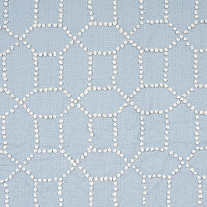 Vento Embroidery Sky 73282 by Schumacher Fabric