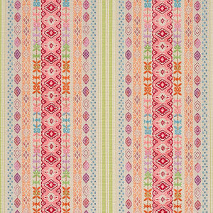 Cosima Embroidery Pink Multi 79682 by Schumacher Fabric
