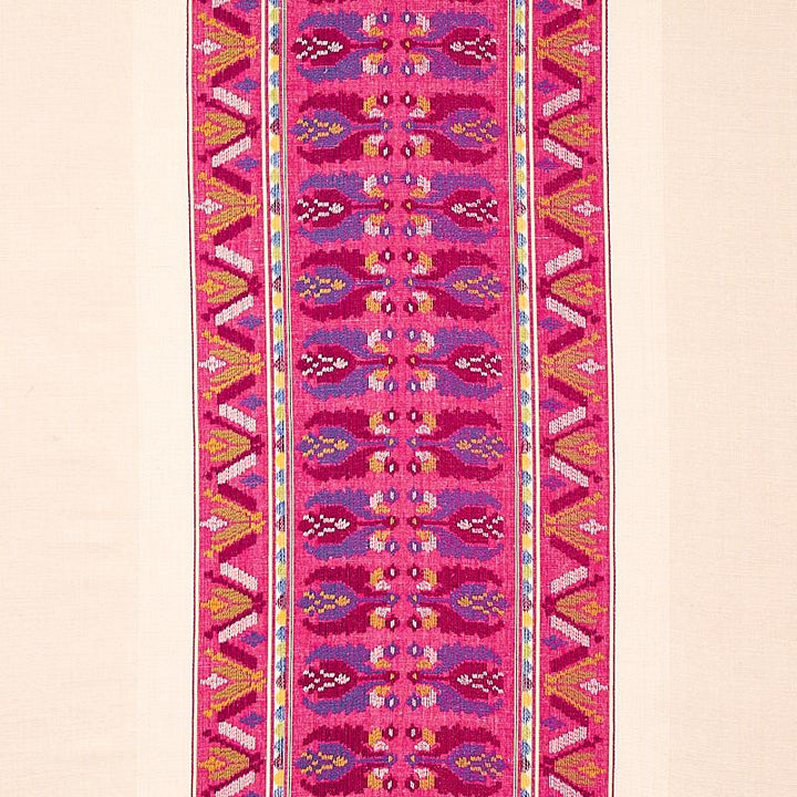 Sandor Stripe Embroidery Magenta 79831 by Schumacher Fabric Bohemia 54.0" - Fabric Carolina -