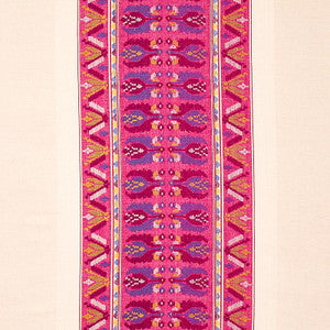 Sandor Stripe Embroidery Magenta 79831 by Schumacher Fabric