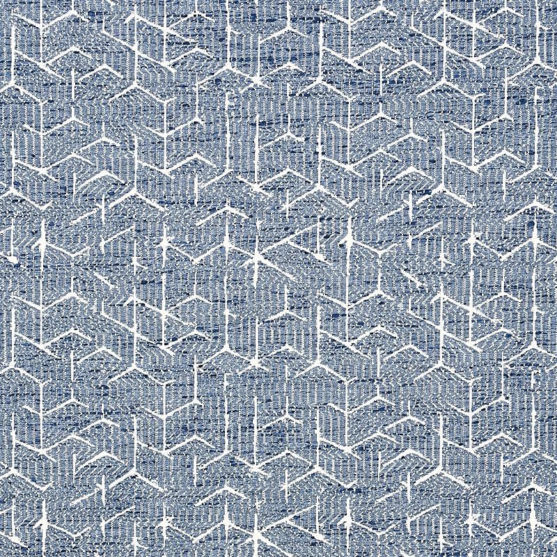 Coleridge Jacquard Blue 80120 by Schumacher Fabric World View 7.0" - Fabric Carolina -