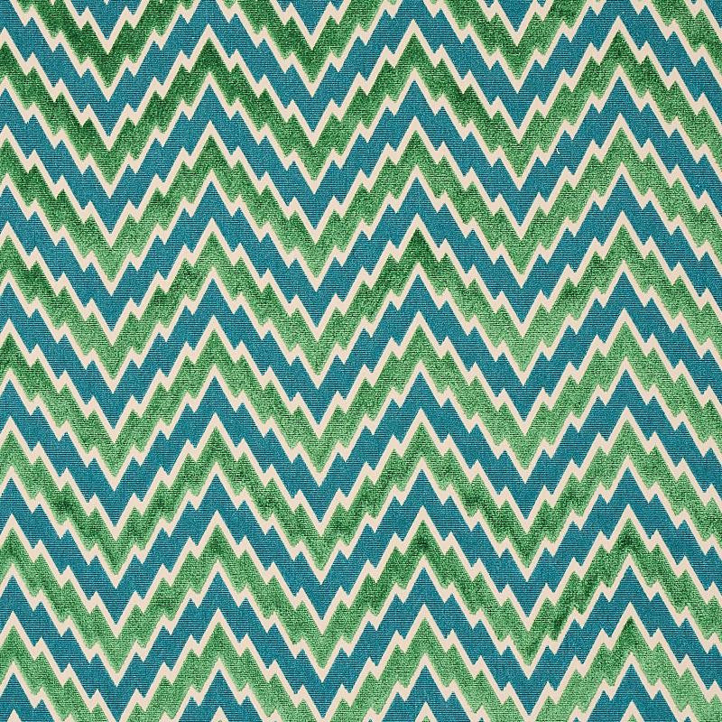 Florentine Chevron Velvet Emerald 80221 by Schumacher Fabric Cut & Patterned Velvets 6.6" - Fabric Carolina -
