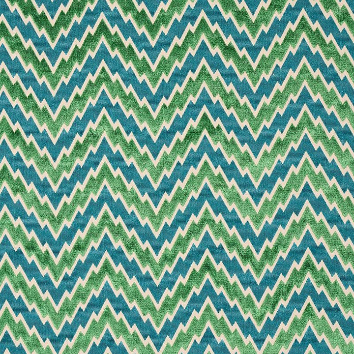 Florentine Chevron Velvet Emerald 80221 by Schumacher Fabric Cut & Patterned Velvets 6.6" - Fabric Carolina -