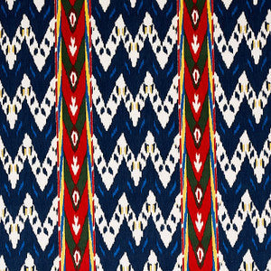 Samar Ikat Velvet Blue 80242 by Schumacher Fabric