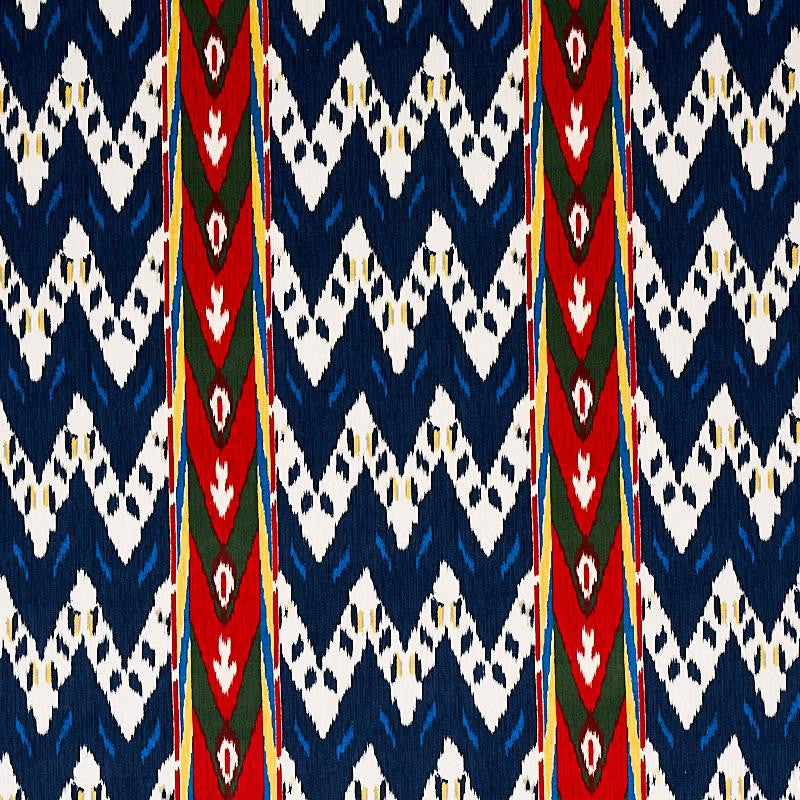 Samar Ikat Velvet Blue 80242 by Schumacher Fabric Cut & Patterned Velvets 13.5" - Fabric Carolina -