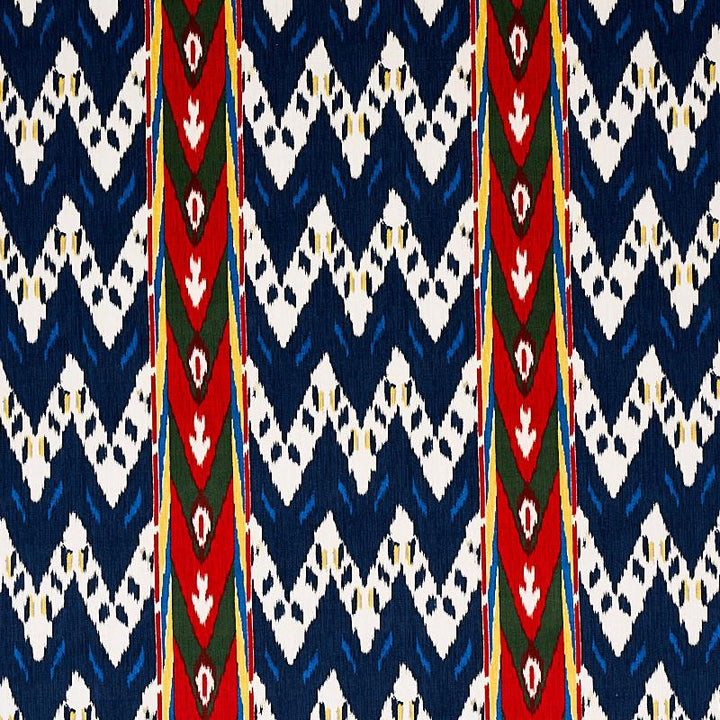 Samar Ikat Velvet Blue 80242 by Schumacher Fabric Cut & Patterned Velvets 13.5" - Fabric Carolina -