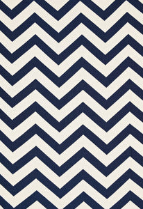 Antibes Chevron Navy 65920 by Schumacher Fabric