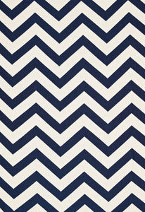Antibes Chevron Navy 65920 by Schumacher Fabric