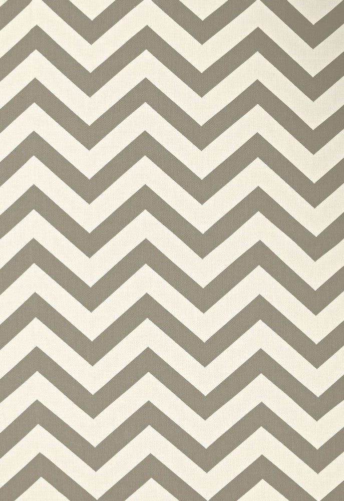 Antibes Chevron Driftwood 65921 by Schumacher Designer Fabric Cote-D'azure 100% Solution Wyzenbeek 15,000 Horizontal: 9 and Vertical: 4.5 54 - Swanky Fabrics -