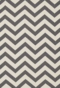 Antibes Chevron Oxford Grey 65922 by Schumacher Fabric