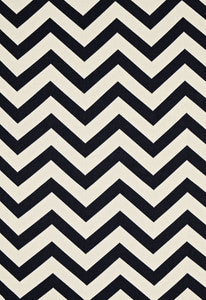 Antibes Chevron Jet 65923 by Schumacher Fabric
