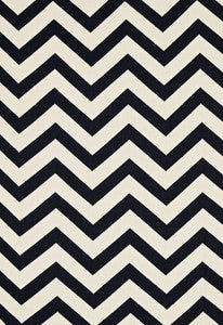 Antibes Chevron Jet 65923 by Schumacher Fabric