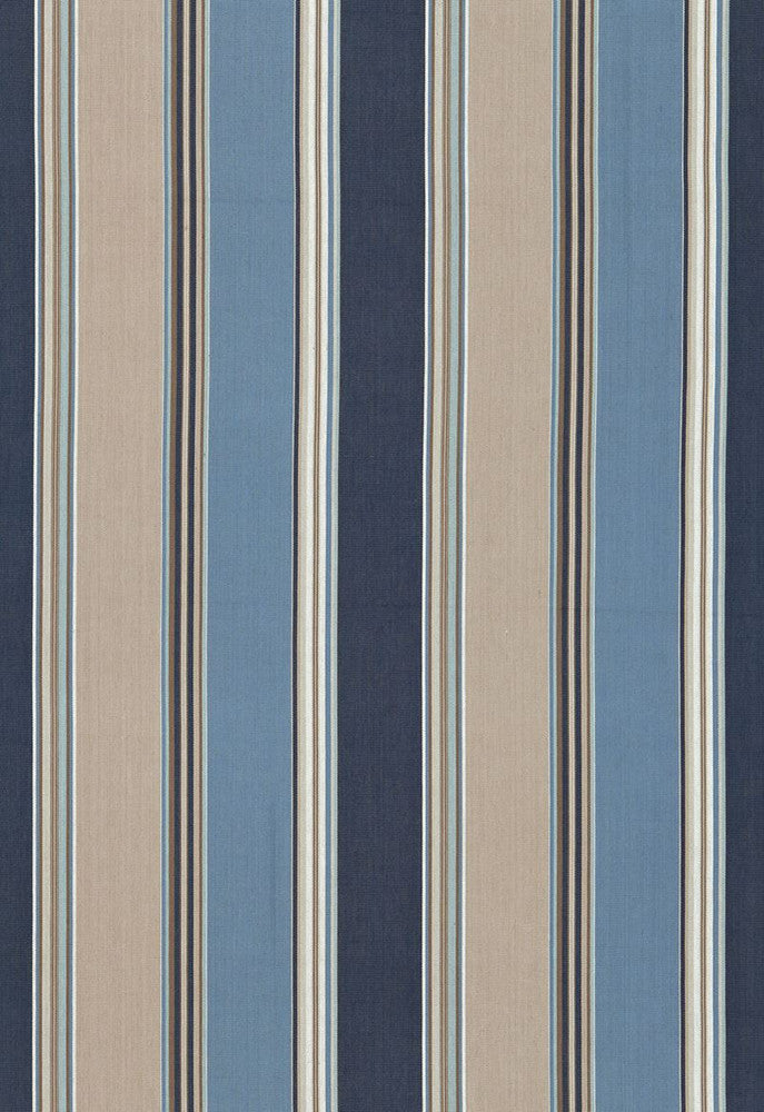 Addison Cotton Stripe Indigo 66002 by Schumacher Fabric Sea-Island-Stripes 100% Cotton Martindale 17,000 Horizontal: 13.25 and Vertical: - 53 - Fabric Carolina -
