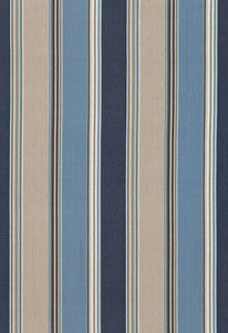 Addison Cotton Stripe Indigo 66002 by Schumacher Fabric