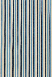 Kiawah Stripe Indigo 66030 by Schumacher Fabric