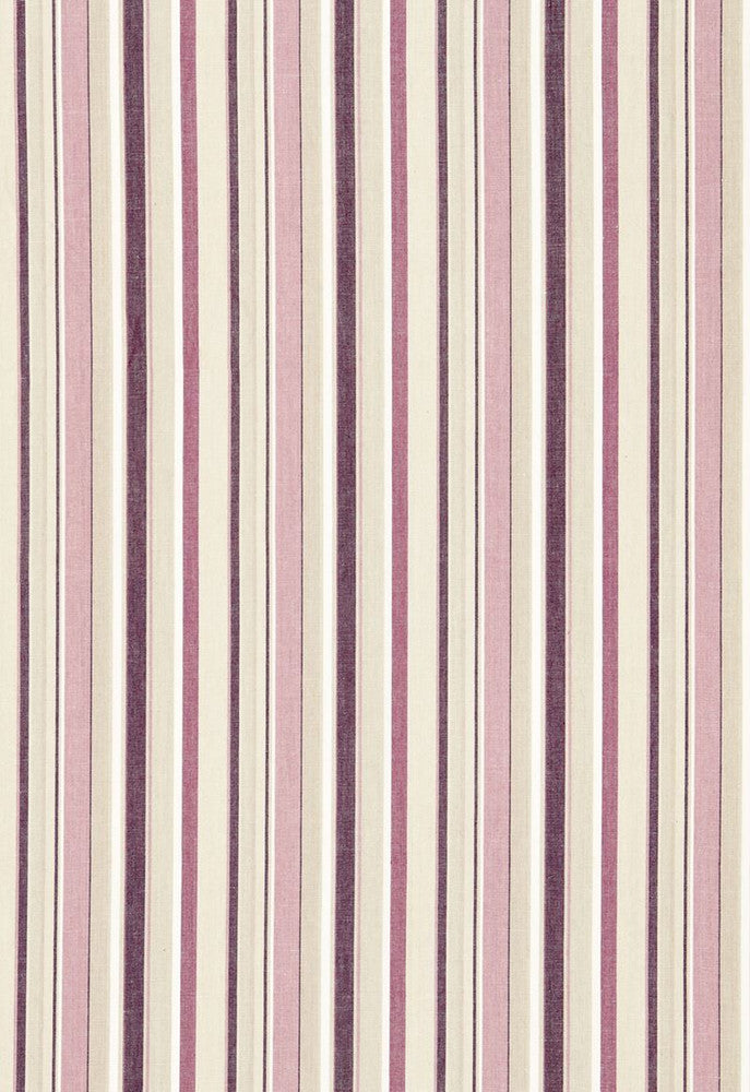 Tybee Stripe Mulberry 66052 by Schumacher Fabric Sea-Island-Stripes 50% Linen, 50% Cotton Wyzenbeek 6,000 Horizontal: 6.75 and Vertical: - 53.625 - Fabric Carolina -