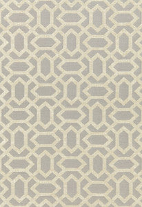 San Remo Fret Dove Grey 66060 by Schumacher Fabric