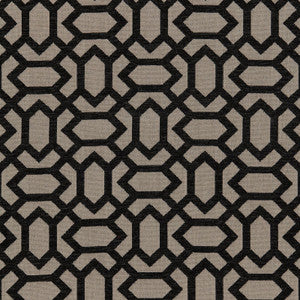 San Remo Fret Jet 66062 by Schumacher Fabric