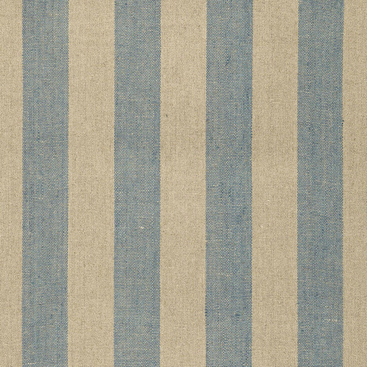 Augustin Linen Stripe Denim / Linen 66073 by Schumacher Designer Fabric SEA ISLAND STRIPES See Sample INDIA LIGHT DUTY </p><p>Repeat: Horizontal: 5 7/8" (15CM) and Vertical: - 53" WIDE (135CM) - Swanky Fabrics -
