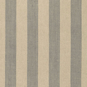 Augustin Linen Stripe Steel / Linen 66074 by Schumacher Fabric