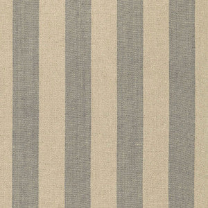 Augustin Linen Stripe Steel / Linen 66074 by Schumacher Fabric