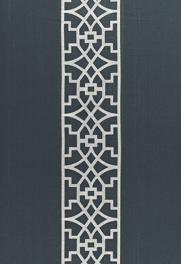 Don't Fret Bleu Marine 66181 by Schumacher Designer Fabric Mary-McDonald 73% Linen, 27% Viscose Martindale 6,000 Horizontal: 27 and Vertical: 7.75 55 - Swanky Fabrics -
